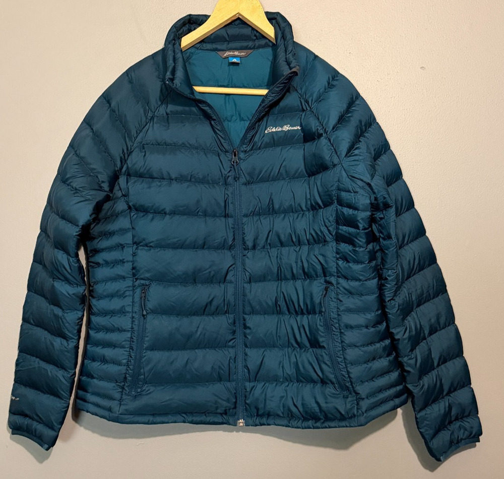 Eddie Bauer First Ascent StormDown 800 Puffer Jacket Womens XL Teal Down